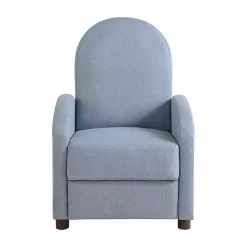 Kirklands Home Light Rounded Push Back Recliner Blue Online