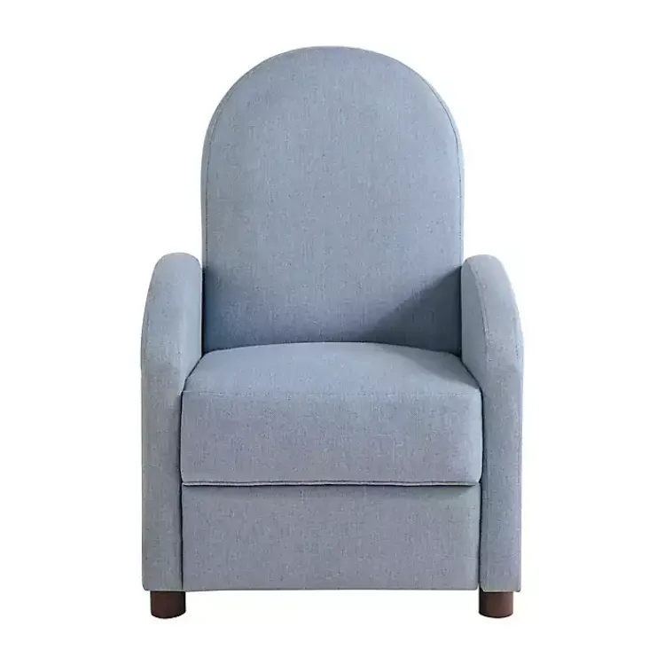 Kirklands Home Light Rounded Push Back Recliner Blue Online