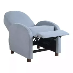 Kirklands Home Light Rounded Push Back Recliner Blue Online