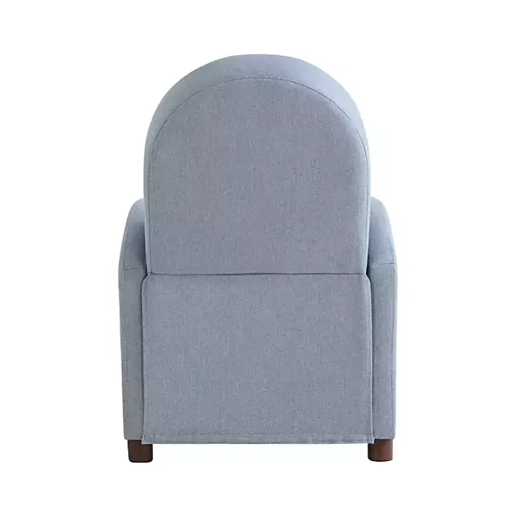 Kirklands Home Light Rounded Push Back Recliner Blue Online