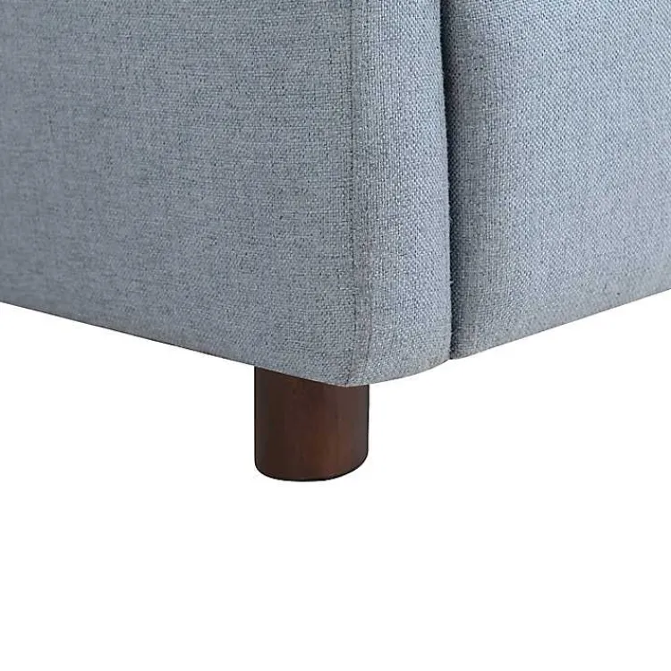 Kirklands Home Light Rounded Push Back Recliner Blue Online