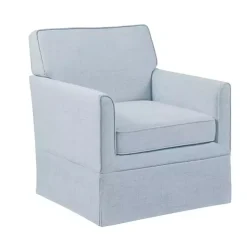 Kirklands Home Light Slipcover Armchair Blue Outlet