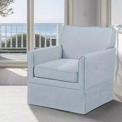 Kirklands Home Light Slipcover Armchair Blue Outlet