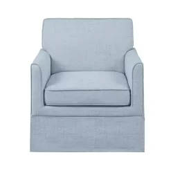 Kirklands Home Light Slipcover Armchair Blue Outlet