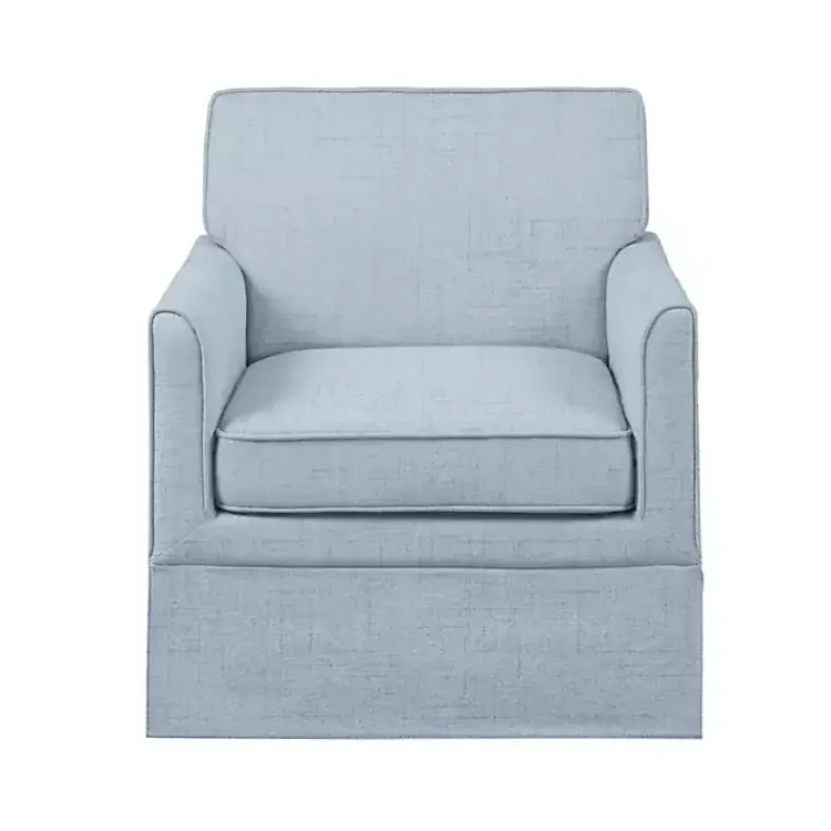 Kirklands Home Light Slipcover Armchair Blue Outlet