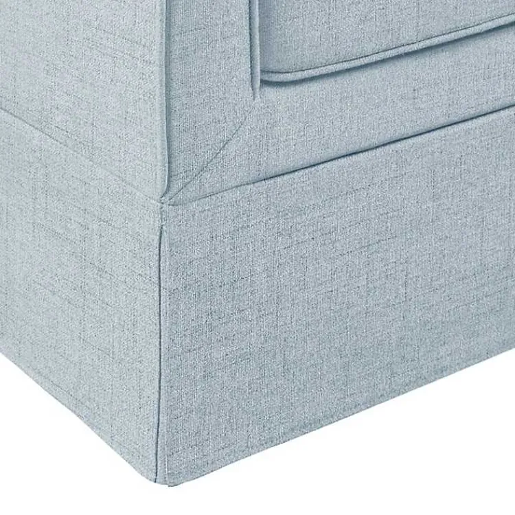Kirklands Home Light Slipcover Armchair Blue Outlet
