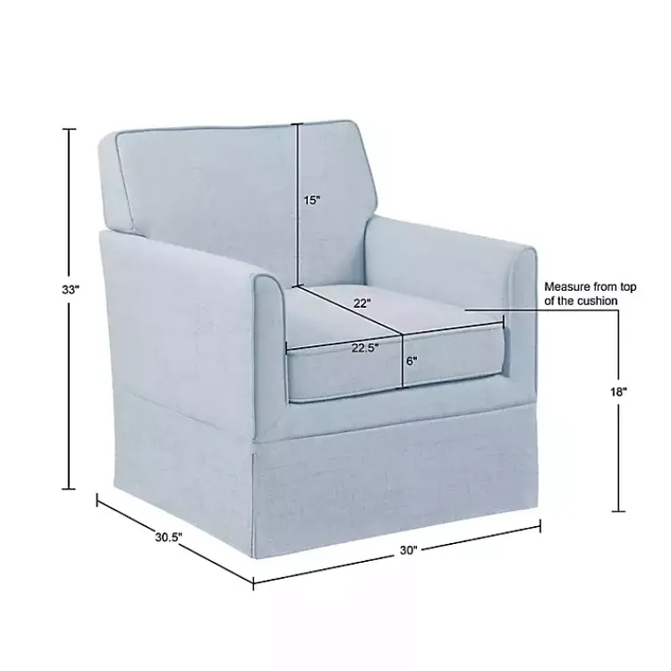 Kirklands Home Light Slipcover Armchair Blue Outlet