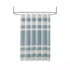 Kirklands Home Light Blue Striped Waffle Shower Curtain Hot