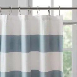 Kirklands Home Light Blue Striped Waffle Shower Curtain Hot