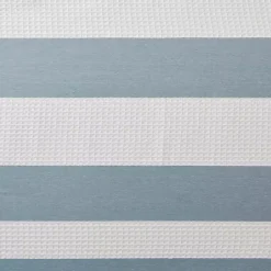 Kirklands Home Light Blue Striped Waffle Shower Curtain Hot