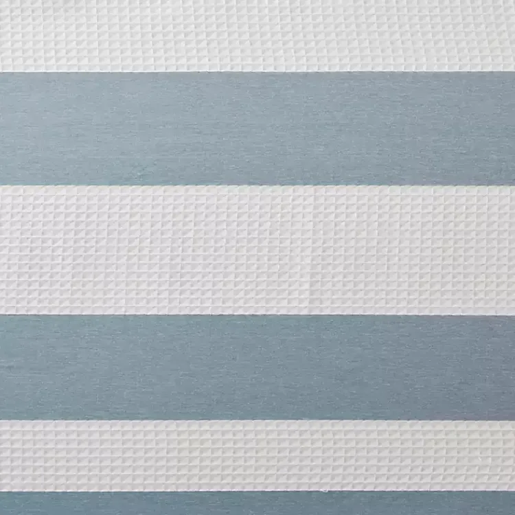 Kirklands Home Light Blue Striped Waffle Shower Curtain Hot