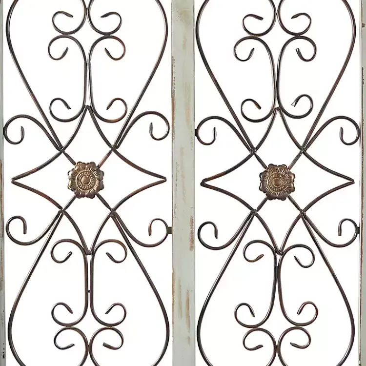Kirklands Home Light Blue Wood Arched Window Wall Plaque Discount