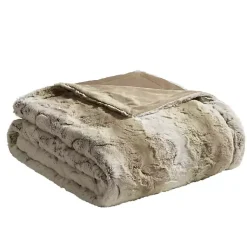 Blankets & Throws>Kirklands Home Light Faux Fur Oversized Throw Blanket Brown