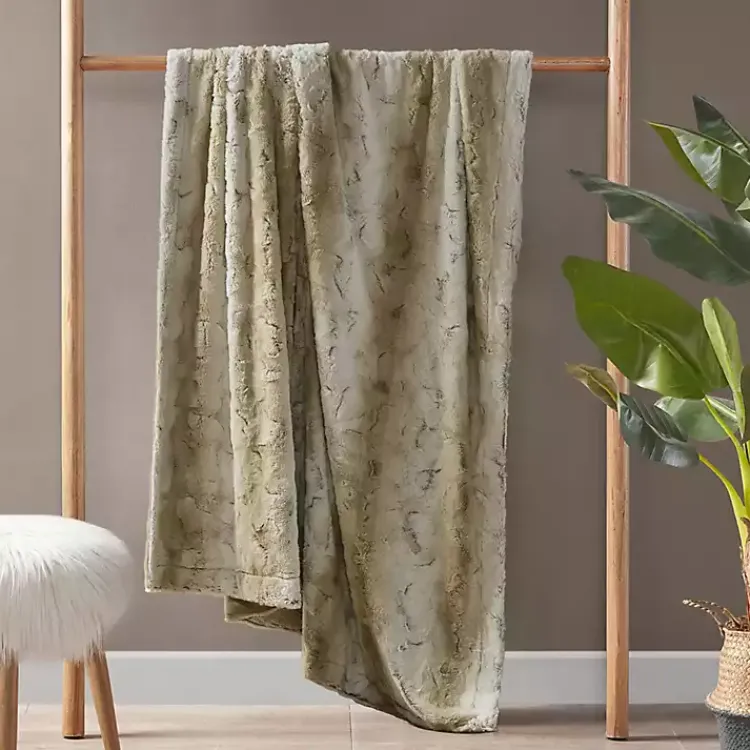 Blankets & Throws>Kirklands Home Light Faux Fur Oversized Throw Blanket Brown