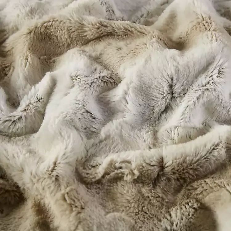 Blankets & Throws>Kirklands Home Light Faux Fur Oversized Throw Blanket Brown