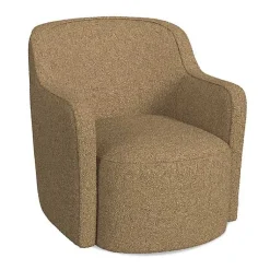 Kirklands Home Light Swivel Barrel Accent Chair Brown New