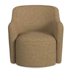 Kirklands Home Light Swivel Barrel Accent Chair Brown New