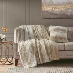 Pillows>Kirklands Home Light Textured Faux Fur Pillow Brown