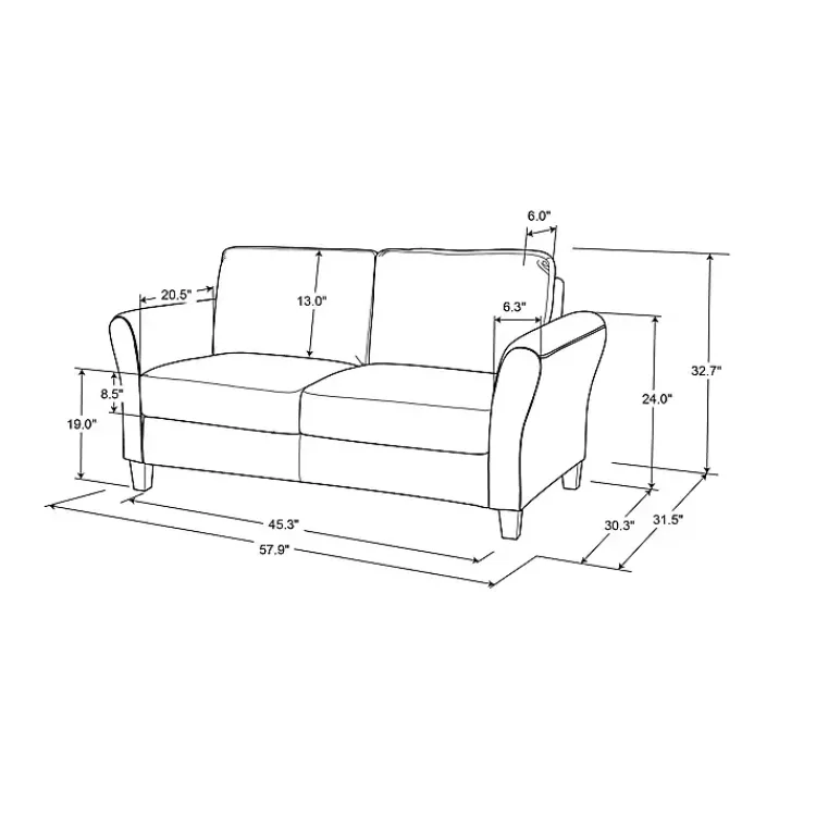 Kirklands Home Light Walter Loveseat Brown Online
