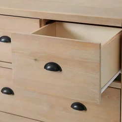 Kirklands Home Light Driftwood 5-Drawer Storage Chest Tan Sale