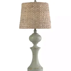 Kirklands Home Light Gray Balustrade Table Lamp Tan Outlet