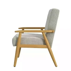 Kirklands Home Light Button Tufted Accent Chair Gray Clearance