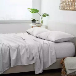 Kirklands Home Light Chambray 4-Pc. Queen Bed Sheet Set Gray Best