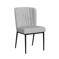 Kirklands Home Light Channel Back Dining Chairs, Set of 2 Gray Discount