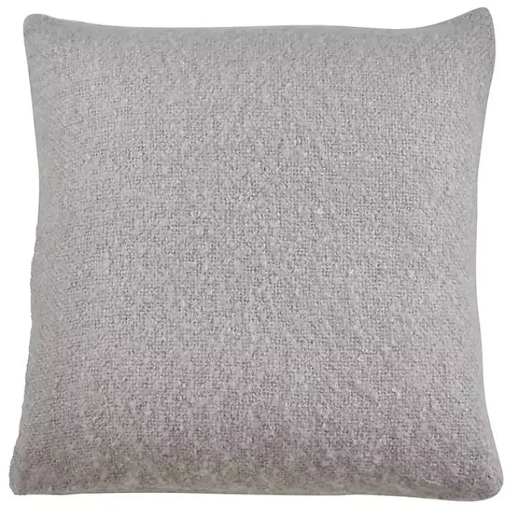 Pillows>Kirklands Home Light Faux Mohair Pillow, 22x22 in. Gray
