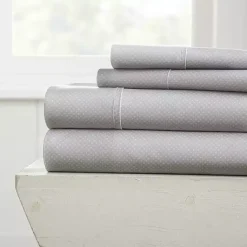 Kirklands Home Light Hearts 4-pc. King Sheet Set Gray Discount
