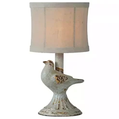 Kirklands Home Light June Bird Mini Table Lamps, Set of 2 Gray Discount