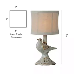 Kirklands Home Light June Bird Mini Table Lamps, Set of 2 Gray Discount