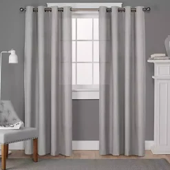 Kirklands Home Light Lila Curtain Panel Set, 84 in. Gray Outlet
