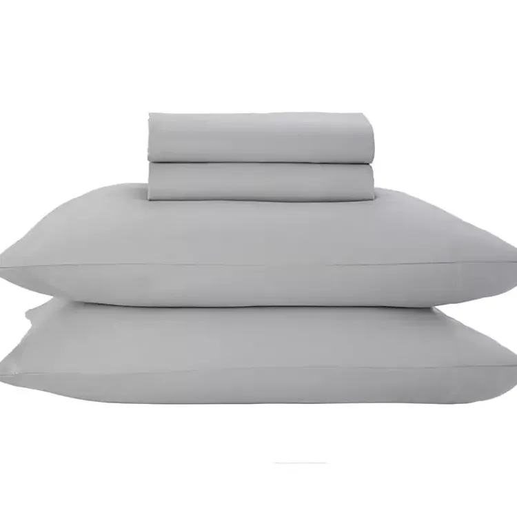 Kirklands Home Light Microfiber 4-pc. King Sheet Set Gray Sale