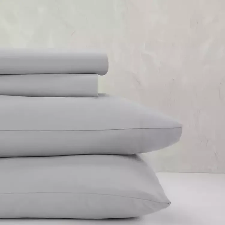 Kirklands Home Light Microfiber 4-pc. Queen Sheet Set Gray Outlet