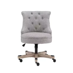 Kirklands Home Light Miller Tufted Office Chair Gray Outlet