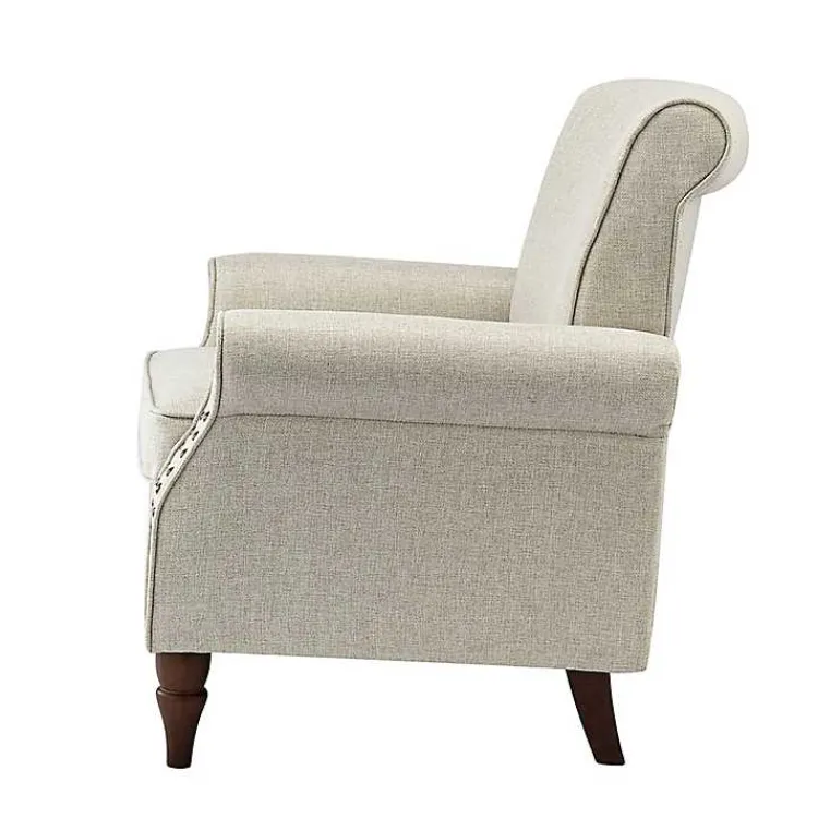 Kirklands Home Light Miriam Nailhead Trim Armchair Gray Discount