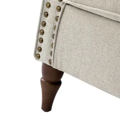 Kirklands Home Light Miriam Nailhead Trim Armchair Gray Discount