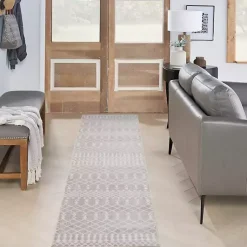 Kirklands Home Light Moroccan Washable Runner, 2x12 Gray Sale