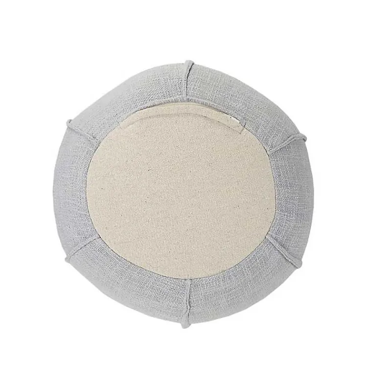 Poufs & Floor Cushions>Kirklands Home Light Patchwork Cotton Pouf Gray
