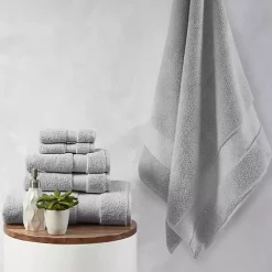Kirklands Home Light 6-pc. Cotton Bath Towel Set Gray Sale