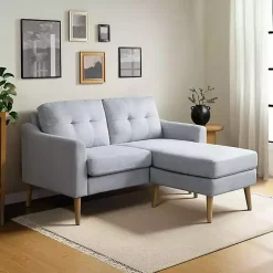 Kirklands Home Light 2-pc. Loveseat & Ottoman Set Gray New
