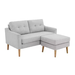 Kirklands Home Light 2-pc. Loveseat & Ottoman Set Gray New