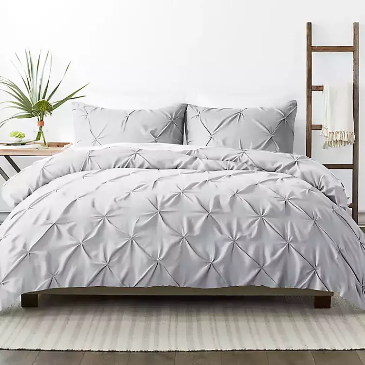 Kirklands Home Light Pinch Pleat 2-Pc. Twin Duvet Cover Set Gray Online