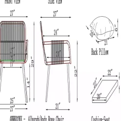 Kirklands Home Light Gray Rope Frame 2-pc. Outdoor Arm Chair Set Clearance