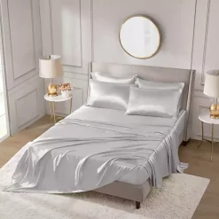 Kirklands Home Light Satin 6-pc. Full Sheet Set Gray Online
