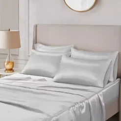 Kirklands Home Light Satin 6-pc. Full Sheet Set Gray Online