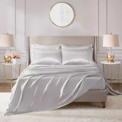 Kirklands Home Light Satin 6-pc. Queen Sheet Set Gray Sale