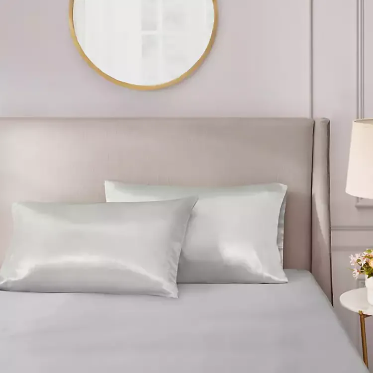 Kirklands Home Light Satin Standard 2-pc. Pillow Case Set Gray Online