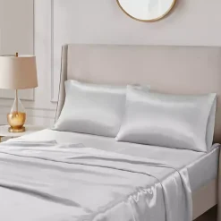 Kirklands Home Light Satin Standard 2-pc. Pillow Case Set Gray Online
